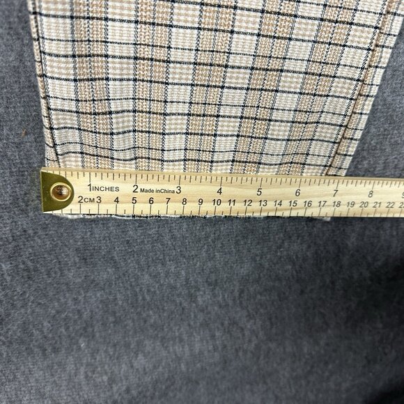 Volcom Womens Chino Pants Size 28 Tan Plaid High Waist Trousers Casual - Picture 11 of 16